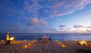 Private beach dining