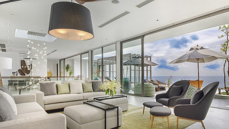picture-perfect living area of Malaiwana Penthouse